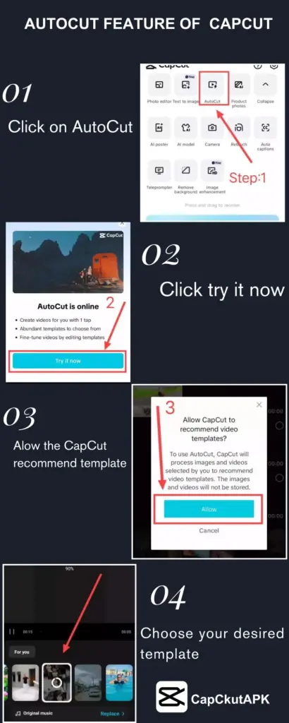 Autocut Feature of CapCut MOD APK