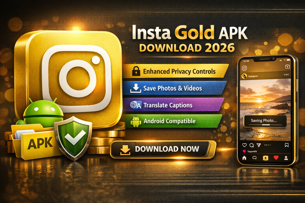 Insta Gold APK Download 2026 with enhanced privacy controls media saving tools and Android compatibility