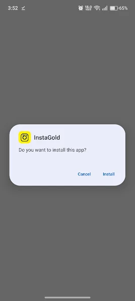 screenshot of insta gold