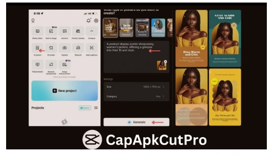 Gerador Automatico de Legendas Automatic Subtitle Generator no CapCut Pro APK para criar legendas automáticas em vídeos